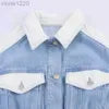 Women's fashion patchwork contrasting denim jacket