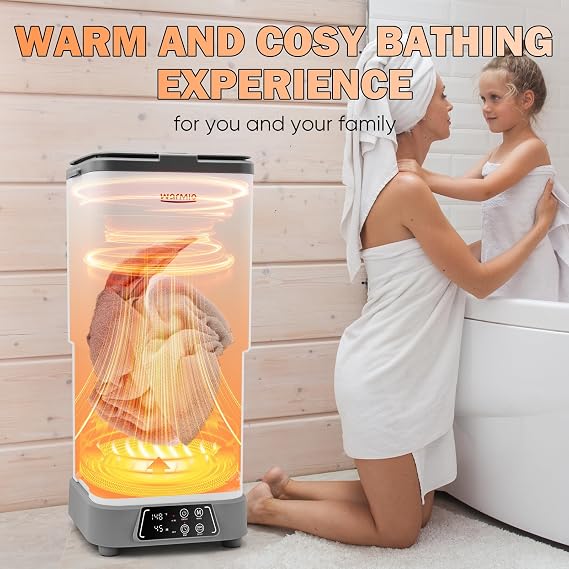 Luxury Retractable Towel Warmer Bucket Timer Auto Shut Off Bathrobes Blankets 30L UV Towel Warmers for Bathroom