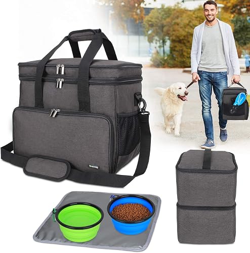 6-Piece Pet Travel Bag Set – Multi-Function Dog & Cat Travel Organizer Backpack for Outdoor Adventures