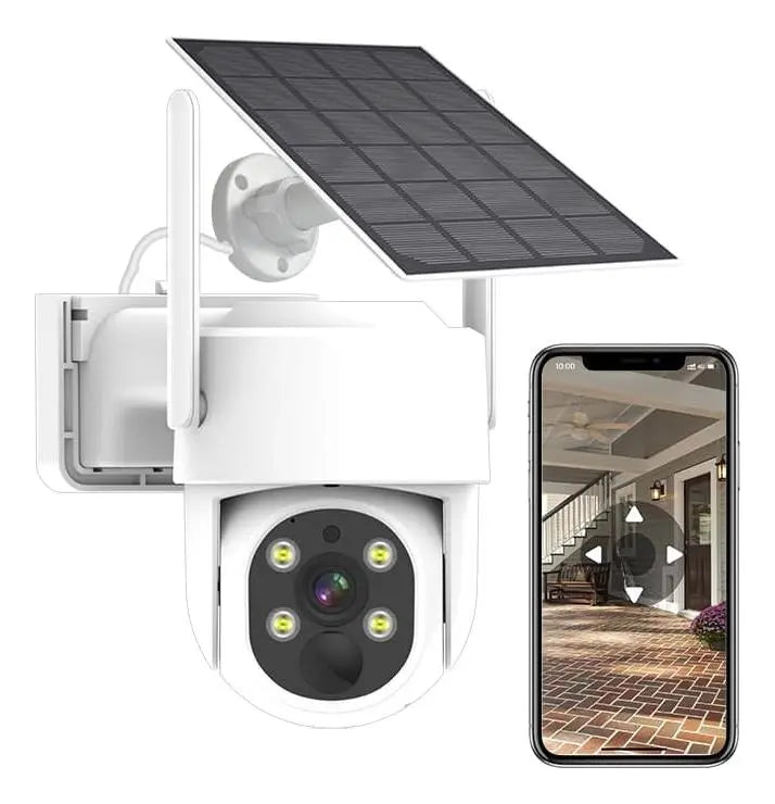 Solar Security Camera 3MP – Wireless Outdoor PTZ Camera with 360° Monitoring, 4G & WiFi