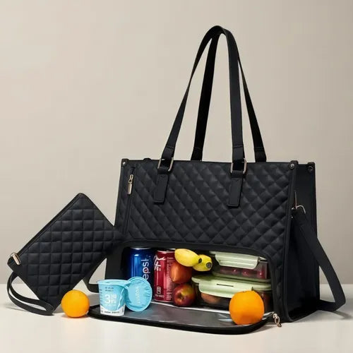 Women’s Insulated Lunch & Laptop Bag – Stylish 2-in-1 Work Tote with Thermal Food Compartment & Laptop Sleeve