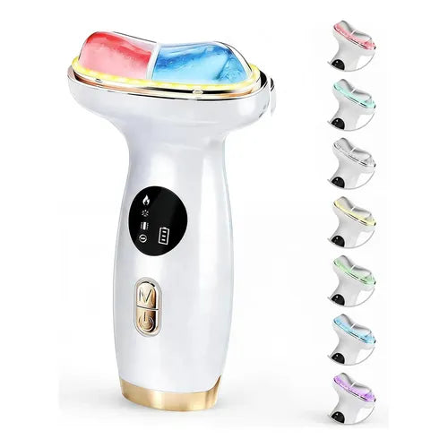 7-Color Facial & Neck Beauty Device – Hot & Cold Vibrating Massager for Skincare & Relaxation