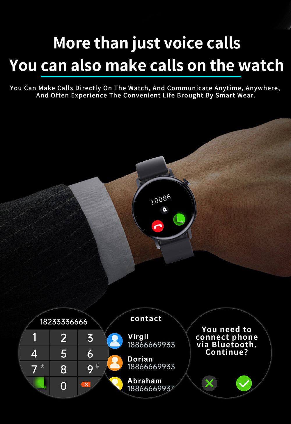 ECG monitor Smart Watch Non Invasive Blood Glucose Smart Watch with Blood Component Analysis