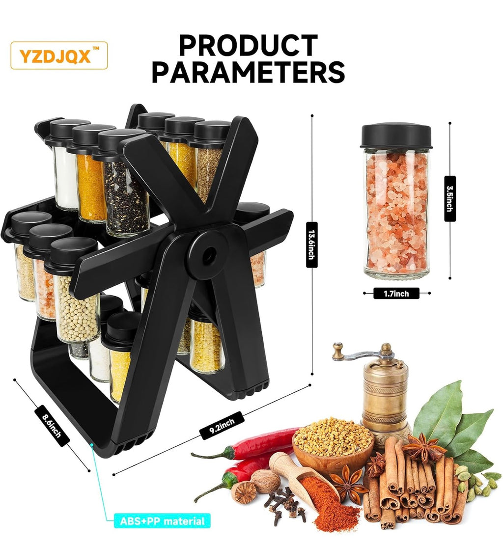 18-Jar Rotating Ferris Wheel Spice Rack – Stylish Kitchen Organizer