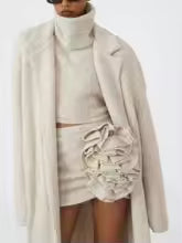 Spring and autumn loose temperament gentle style long sweater jacket skirt suit knitted cardigan three-piece suit for women