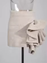 Spring and autumn loose temperament gentle style long sweater jacket skirt suit knitted cardigan three-piece suit for women