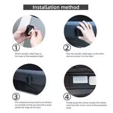 Universal Car Door Warning Light Projector – Smart Door Opening Safety Light for Cars, Trucks & SUVs